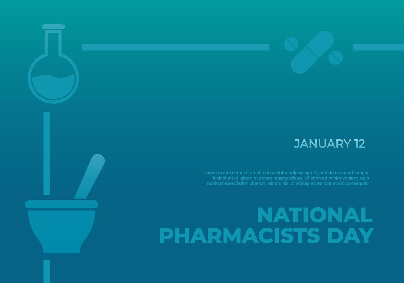 nationaal apotheker dag geïsoleerd Aan wit achtergrond gevierd Aan januari 12 vector