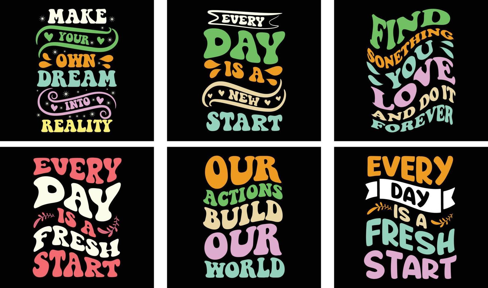 motiverende gezegde t-shirt ontwerp bundel. motiverende gezegde vector grafiek. motiverende typografie t overhemd ontwerp