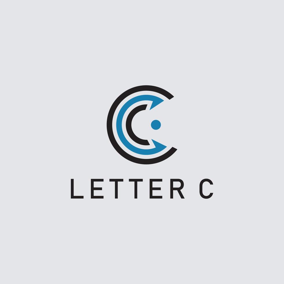 brief c technologie logo modern vector