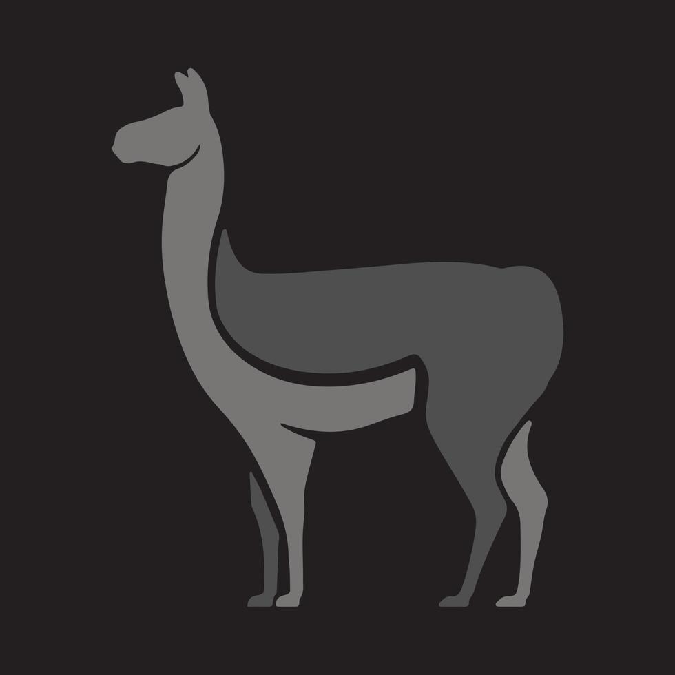 gemakkelijk dier brief logo lama vector