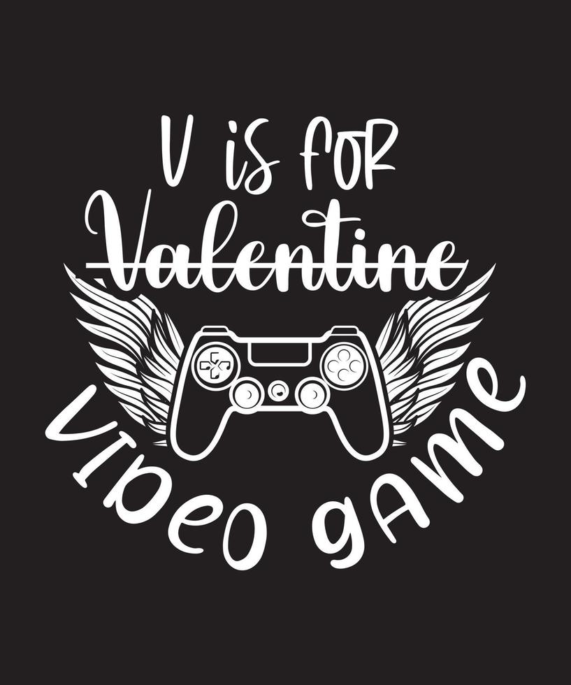 v is voor Valentijn video spel vector