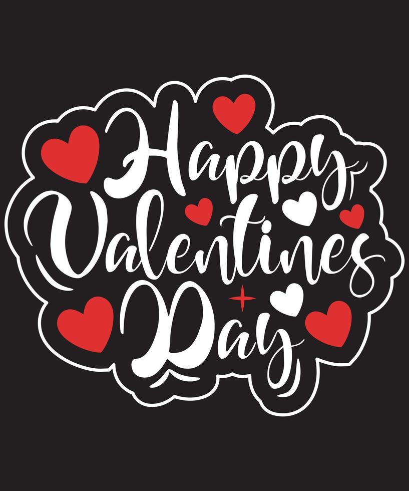 gelukkige valentijnsdag t-shirt vector