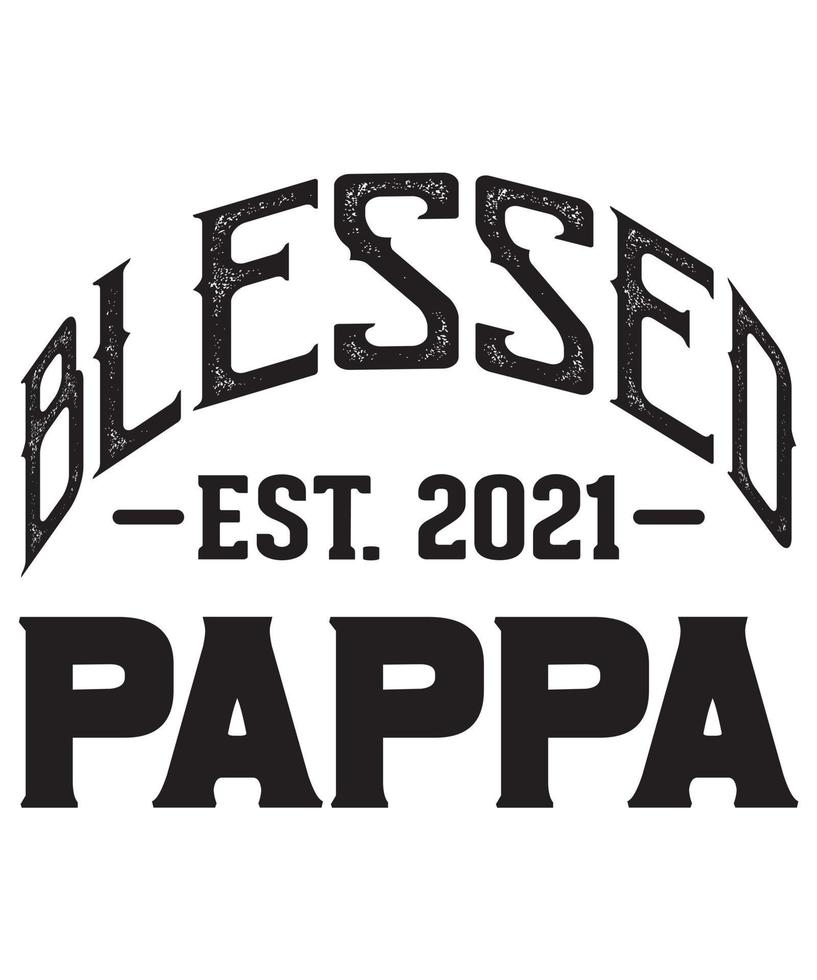gezegend -est.2021-pappa t-shirt ontwerp vector
