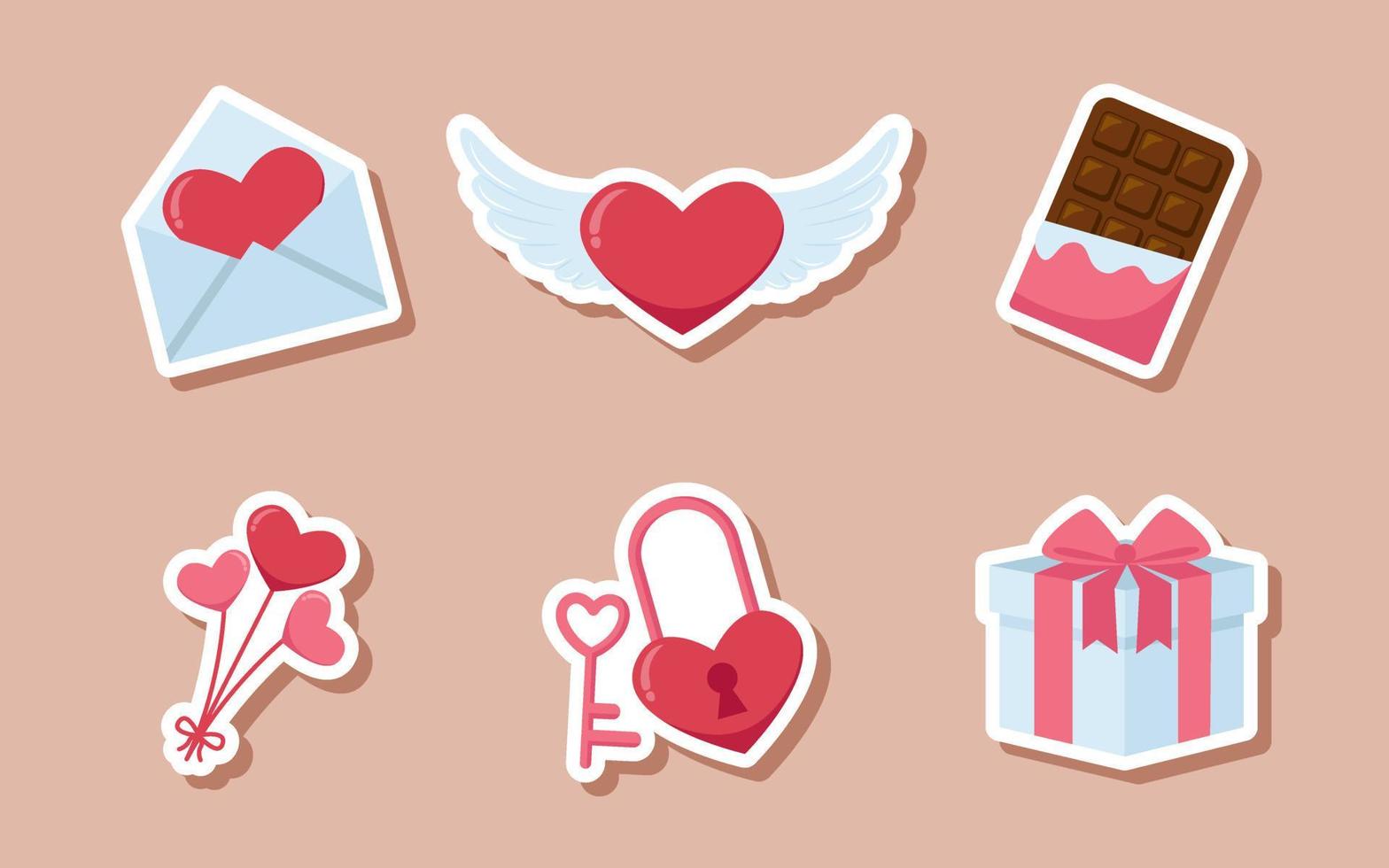 Valentijnsdag sticker vector