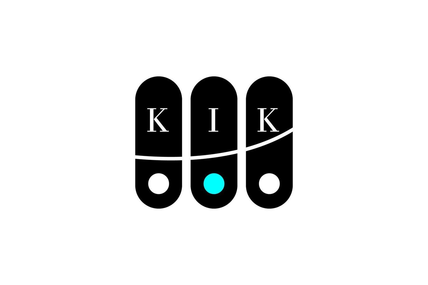 kik brief en alfabet logo ontwerp vector