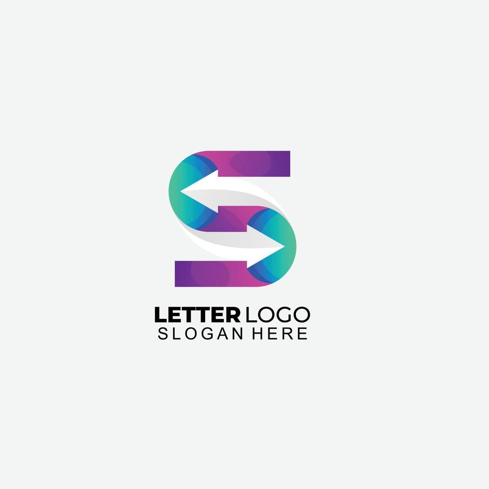 brief s logo icoon sjabloon illustratie vector