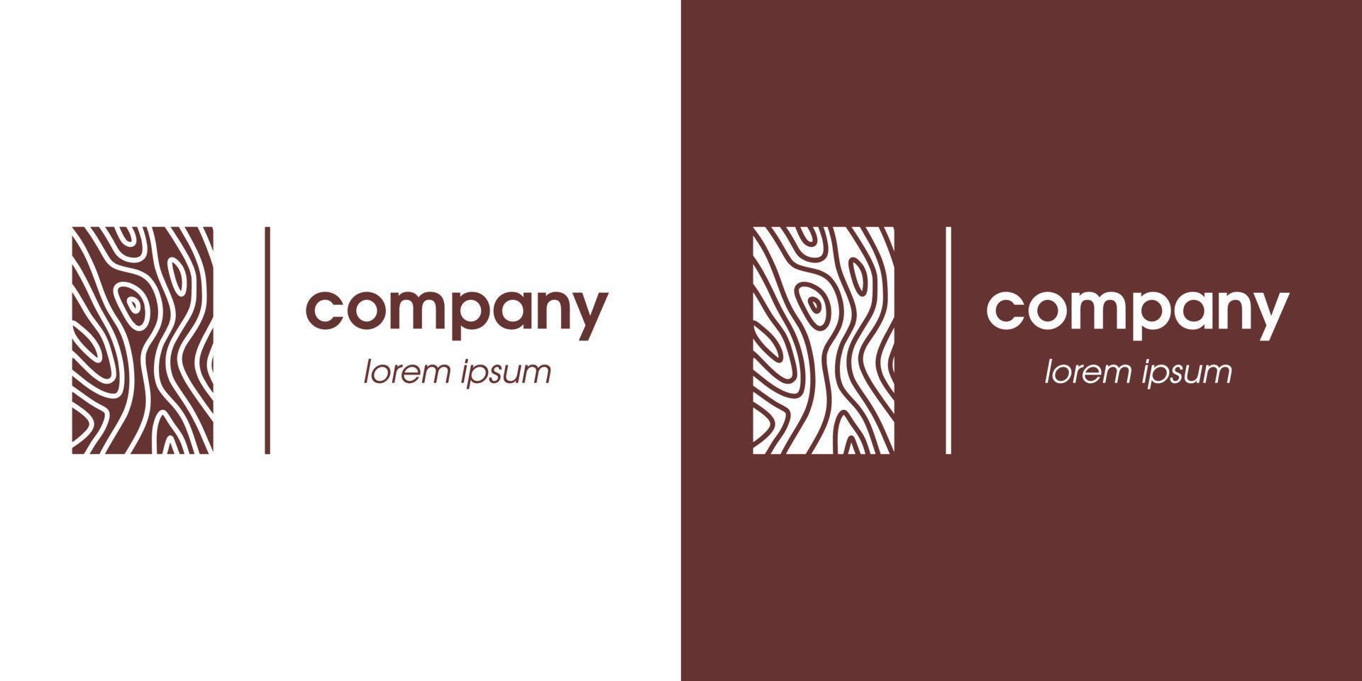 hout patroon logo ontwerp, logo voor creatief bedrijf vector