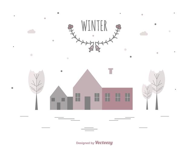 Minimale Winterkaart vector