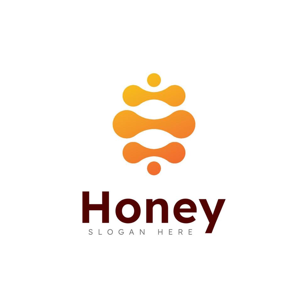 honingraat logo en symbool vector ontwerp