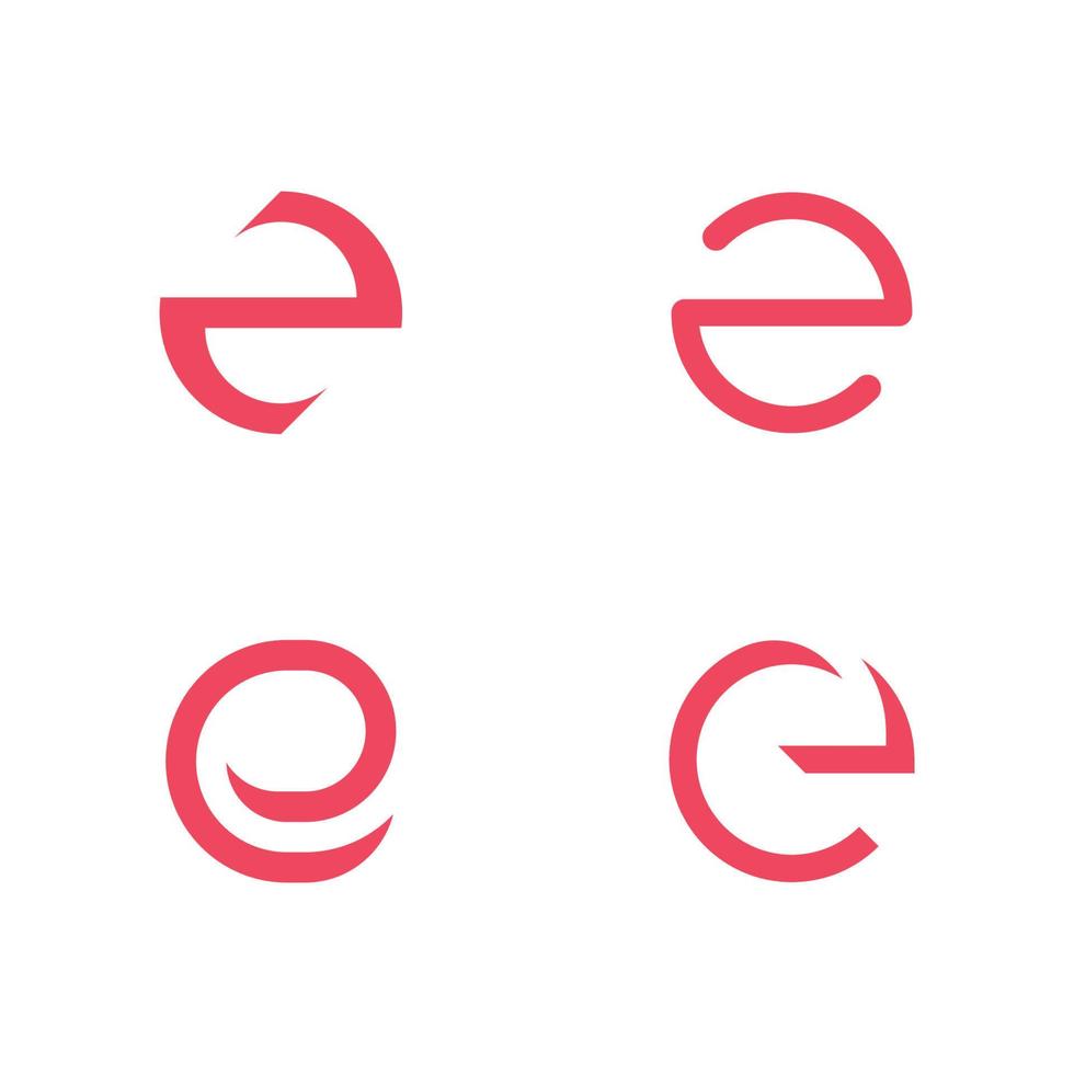 e logo ontwerp en sjabloon. creatief e icoon initialen gebaseerd brieven in vector. vector
