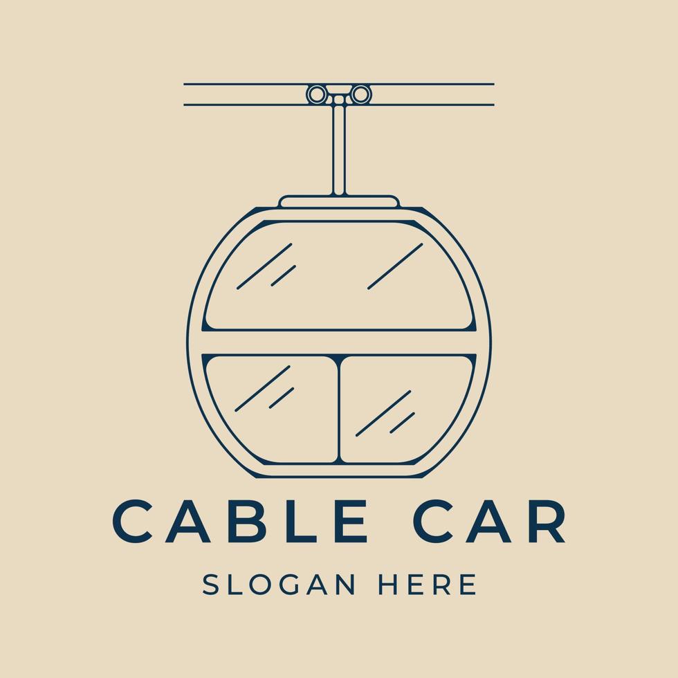 kabel auto lijn kunst logo minimalistische vector illustratie ontwerp