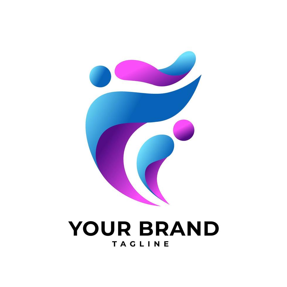 kleurrijk abstract logo ontwerp vector illustratie