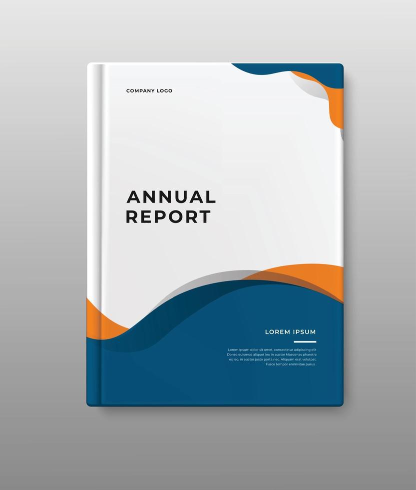 sjabloon bedrijf jaar- verslag doen van Hoes boek ontwerp vector