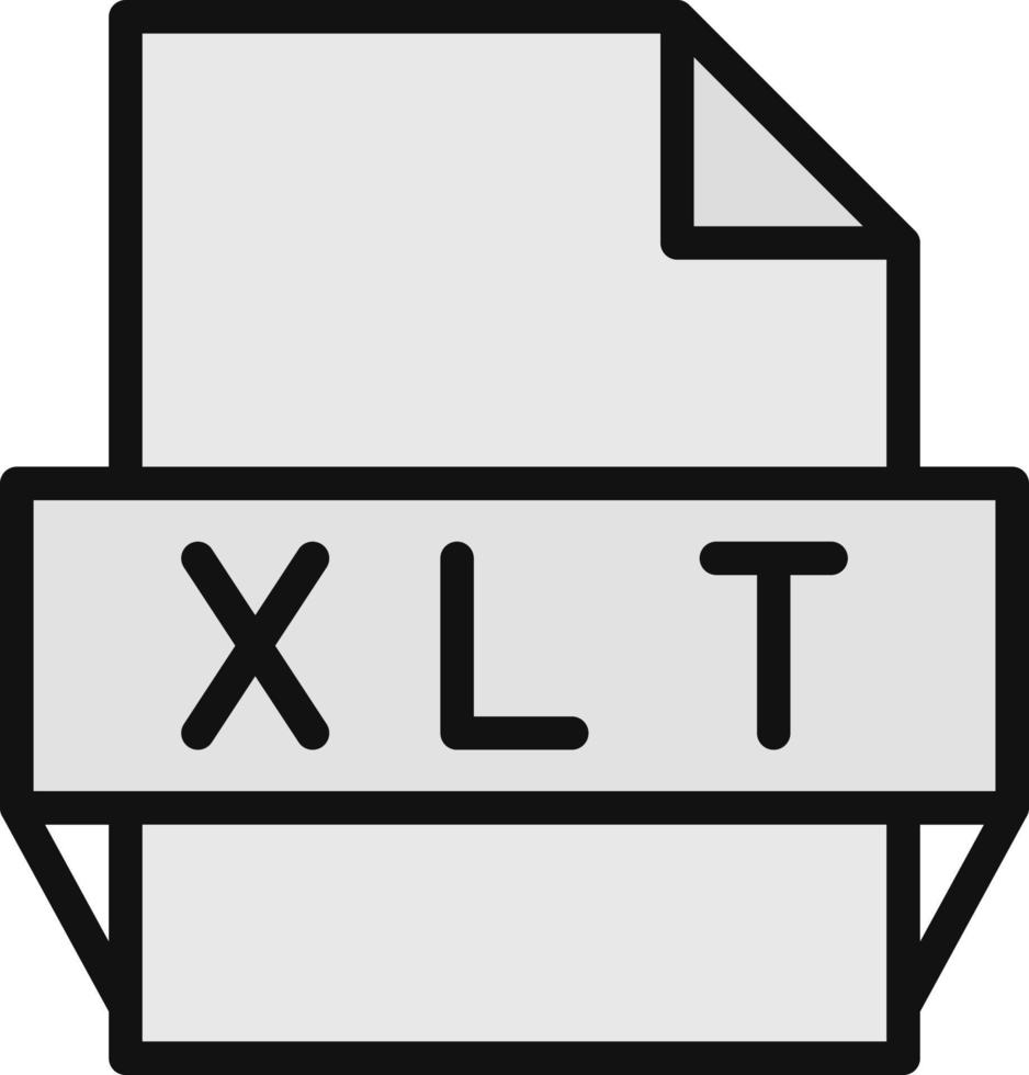 xlt het dossier formaat icoon vector