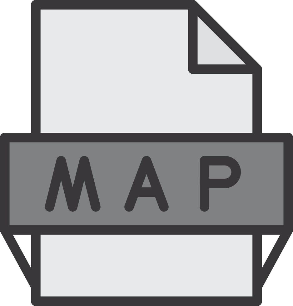 kaart het dossier formaat icoon vector