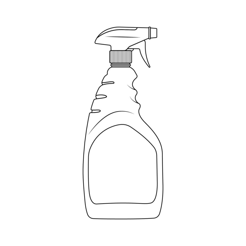verstuiven fles schets icoon illustratie Aan geïsoleerd wit achtergrond vector