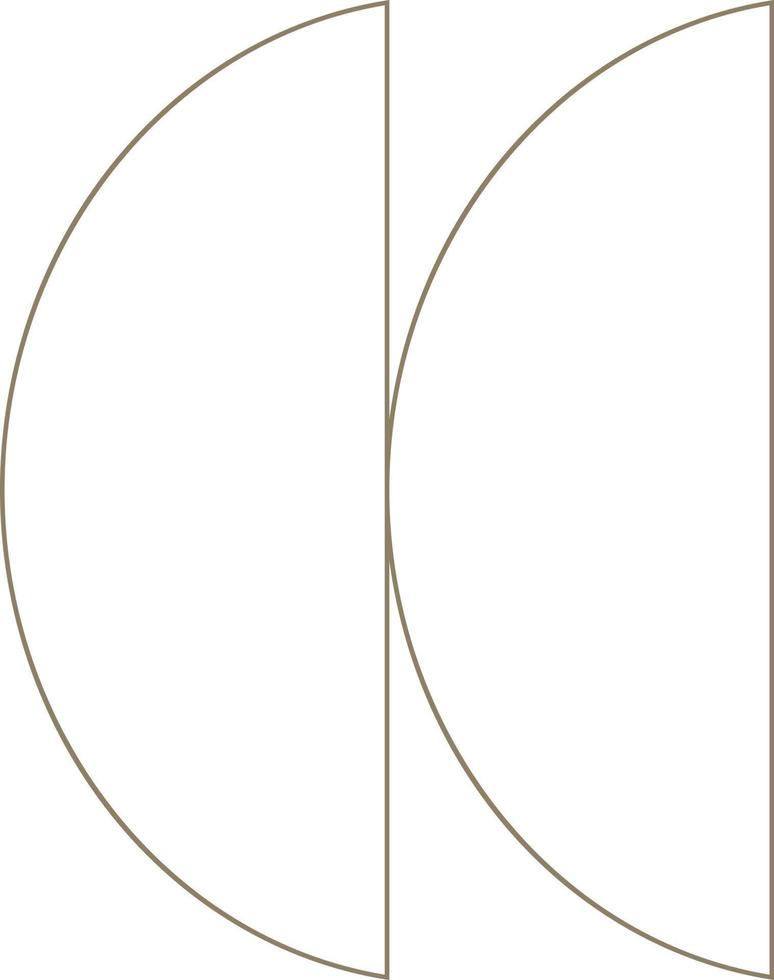 monoline voor de helft cirkel illustratie vector