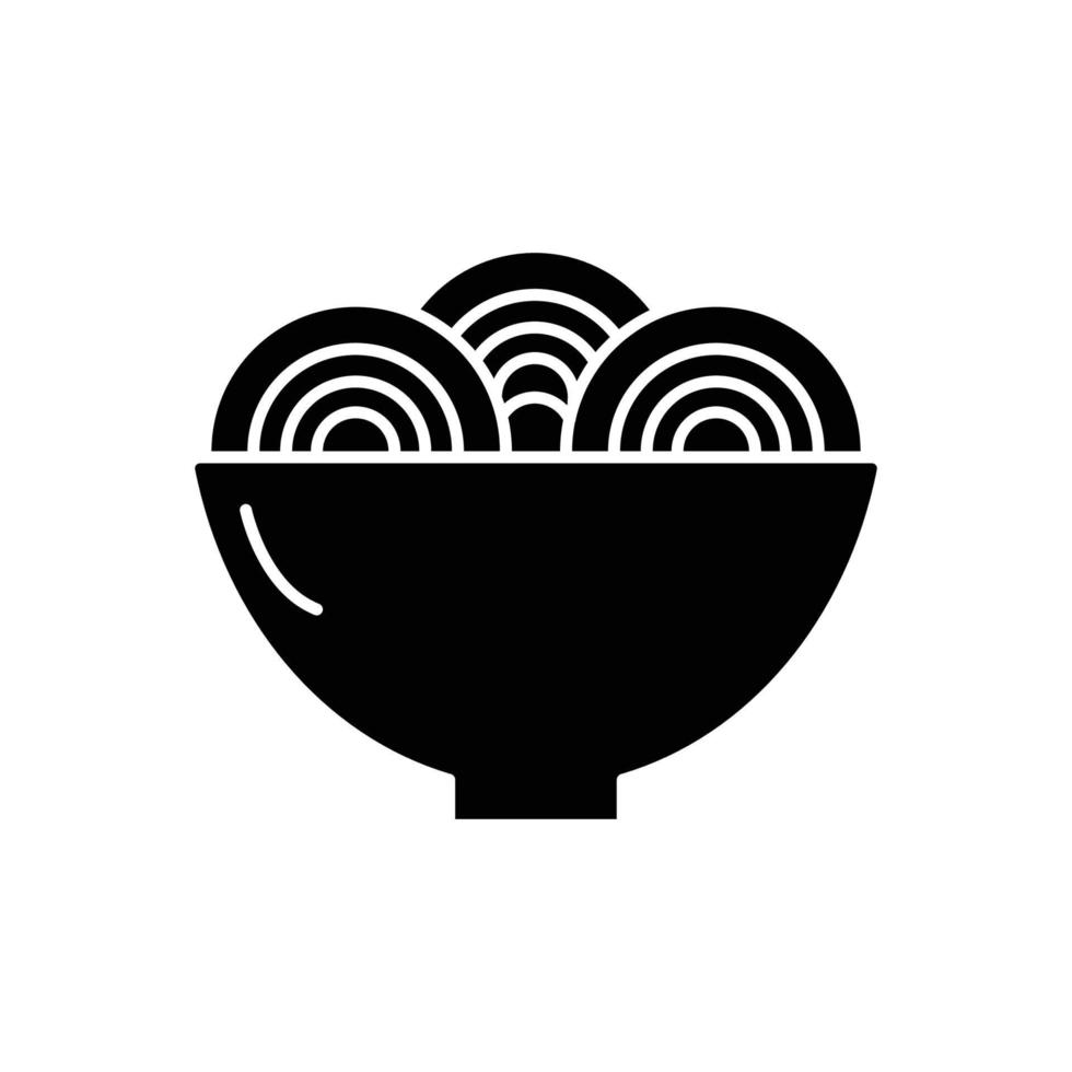 ramen noodle Chinese en Japan icoon illustratie. icoon verwant naar maan- nieuw jaar. Aziatisch traditioneel. glyph icoon stijl. gemakkelijk vector ontwerp bewerkbare