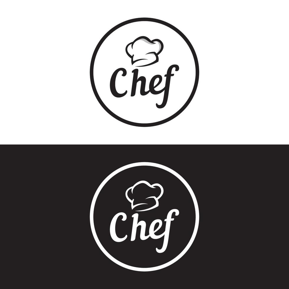 professioneel chef of keuken chef hoed logo sjabloon ontwerp. logo voor bedrijf, huis koken en restaurant chef. vector