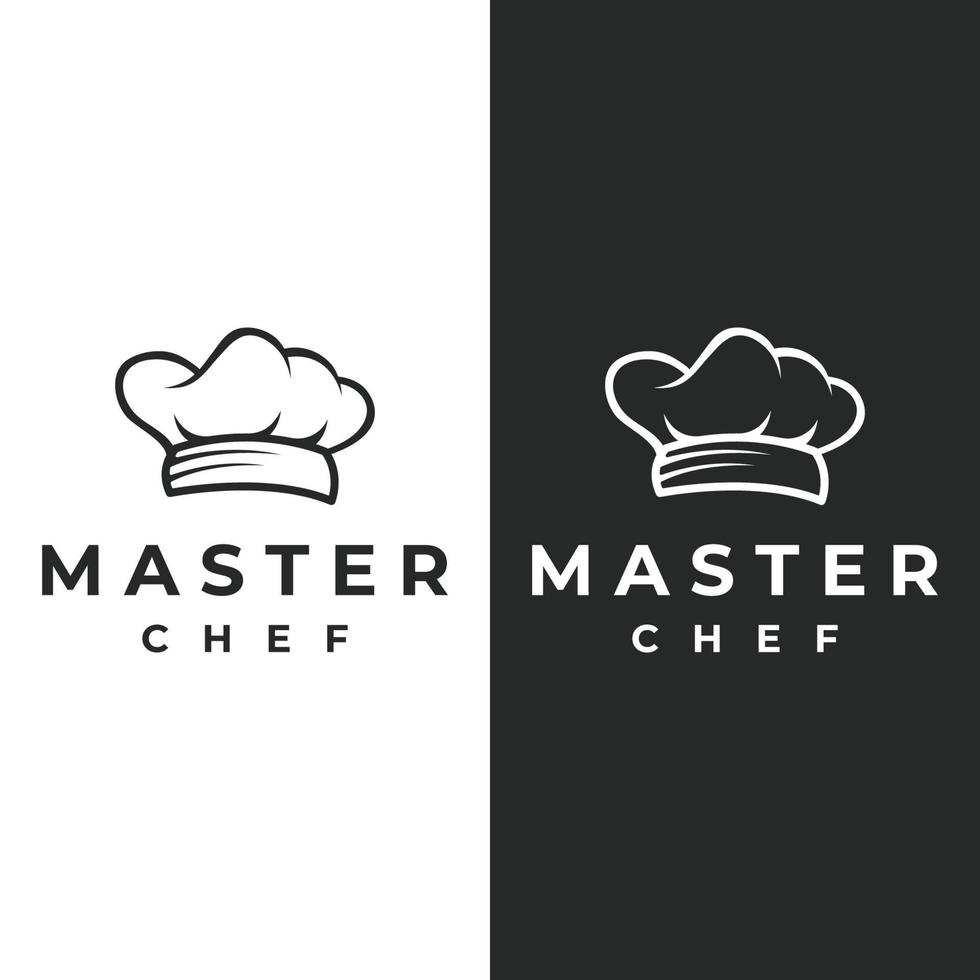 professioneel chef of keuken chef hoed logo sjabloon ontwerp. logo voor bedrijf, huis koken en restaurant chef. vector