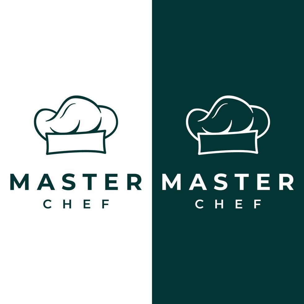 professioneel chef of keuken chef hoed logo sjabloon ontwerp. logo voor bedrijf, huis koken en restaurant chef. vector