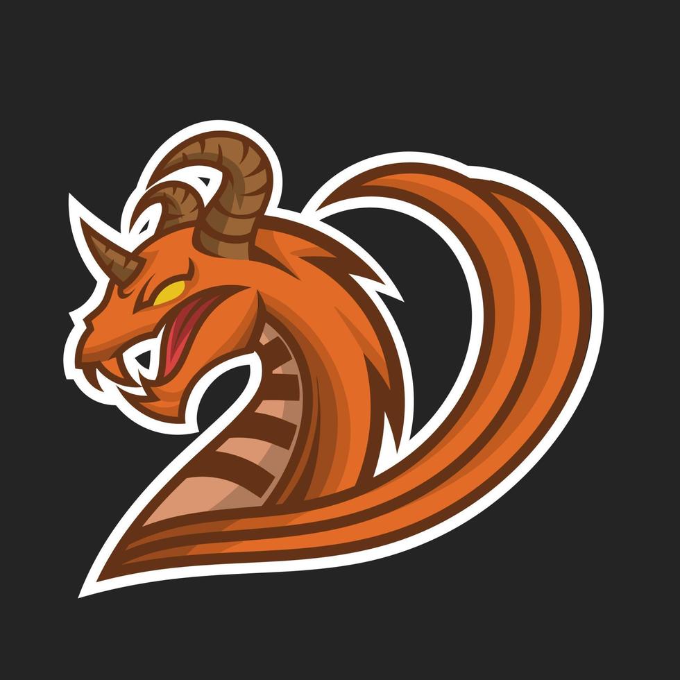 draak esport logo, vector ontwerp en esport logo, geschikt voor e-sport, sport en iets verwant met deze ontwerp