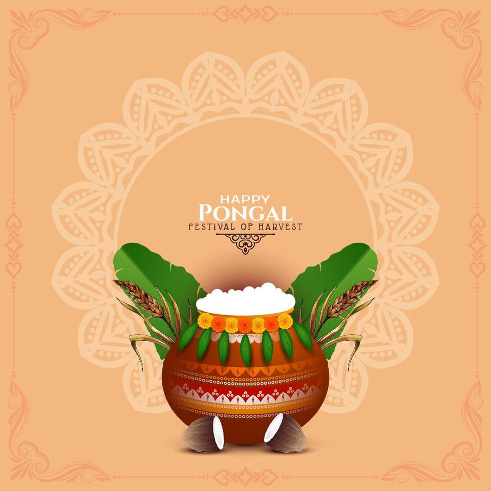 gelukkig pongal Indisch traditioneel festival achtergrond vector