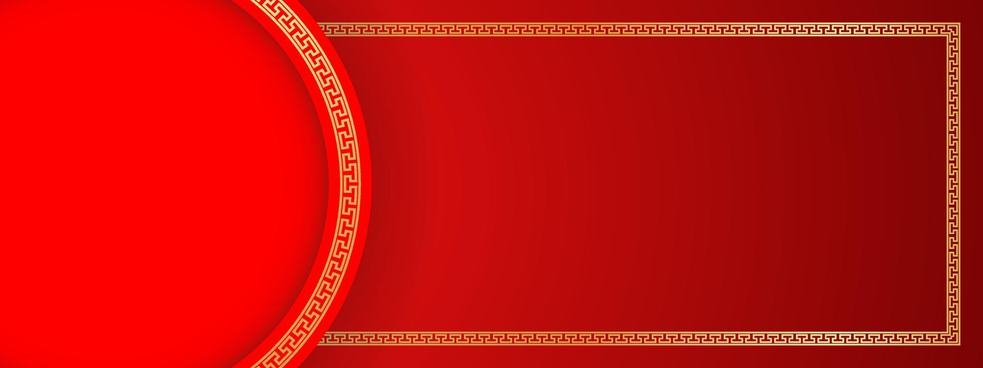 Chinese achtergrond vector, oosters banier ontwerp met goud rood kleur met leeg ruimte, Chinese nieuw jaar traditioneel kunst sjabloon vector