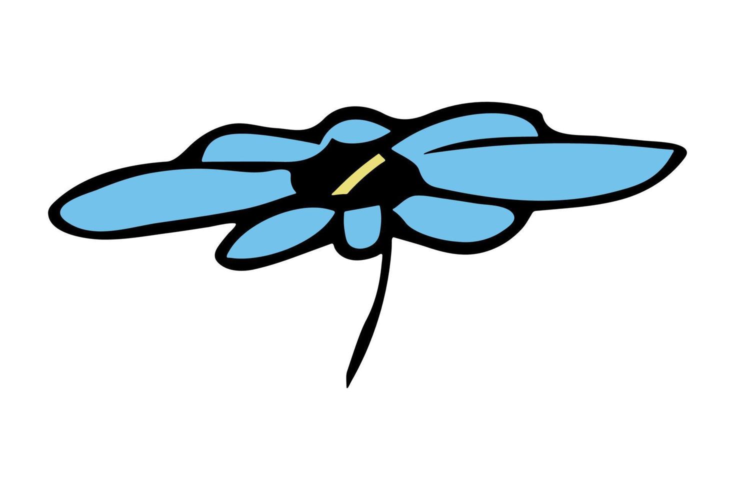 gemakkelijk bloem clip art. hand- getrokken bloemen tekening. voor afdrukken, web, ontwerp, decor, logo vector
