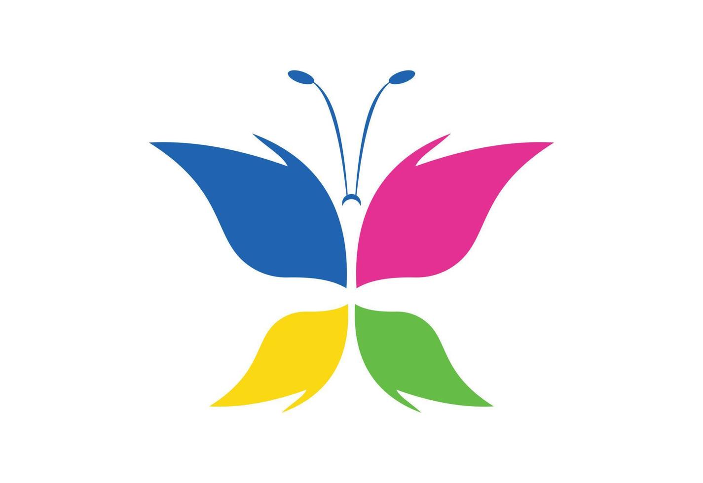 vlinder logo ontwerp, vector illustratie