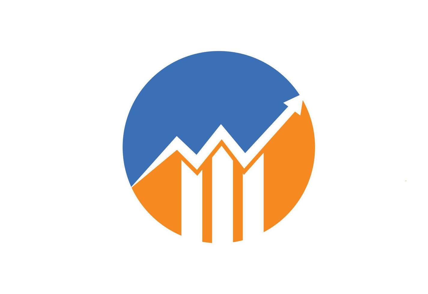financieel logo creatief pijl, vector ontwerp concept.