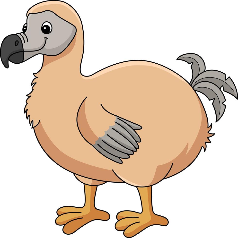 dodo dier tekenfilm gekleurde clip art illustratie vector