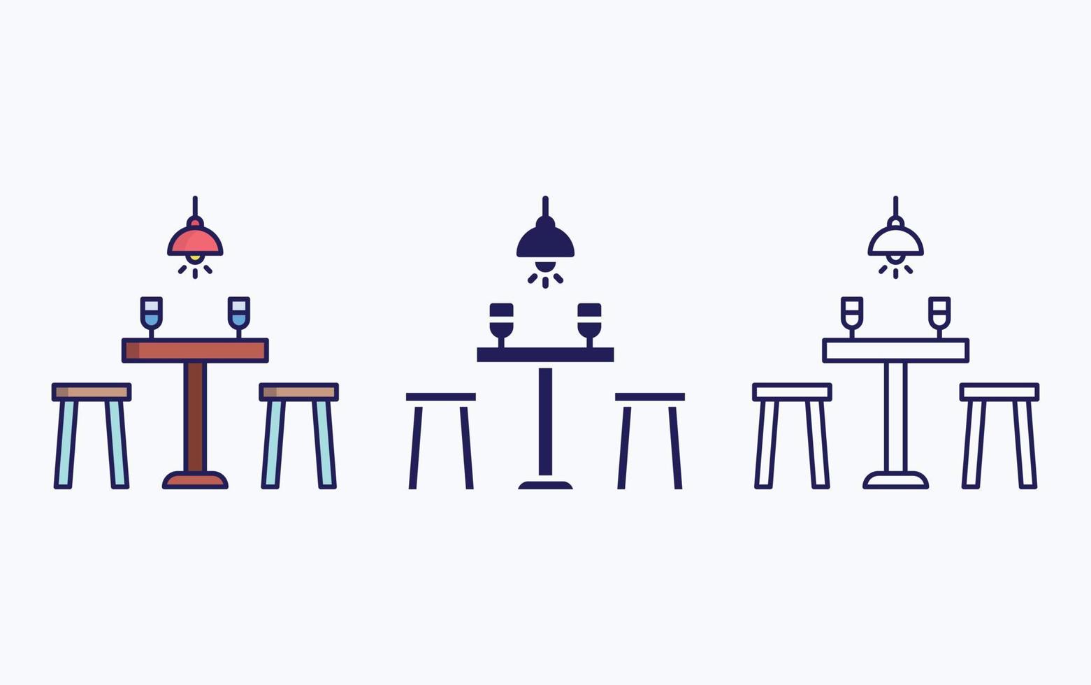 restaurant tafel illustratie vector icoon