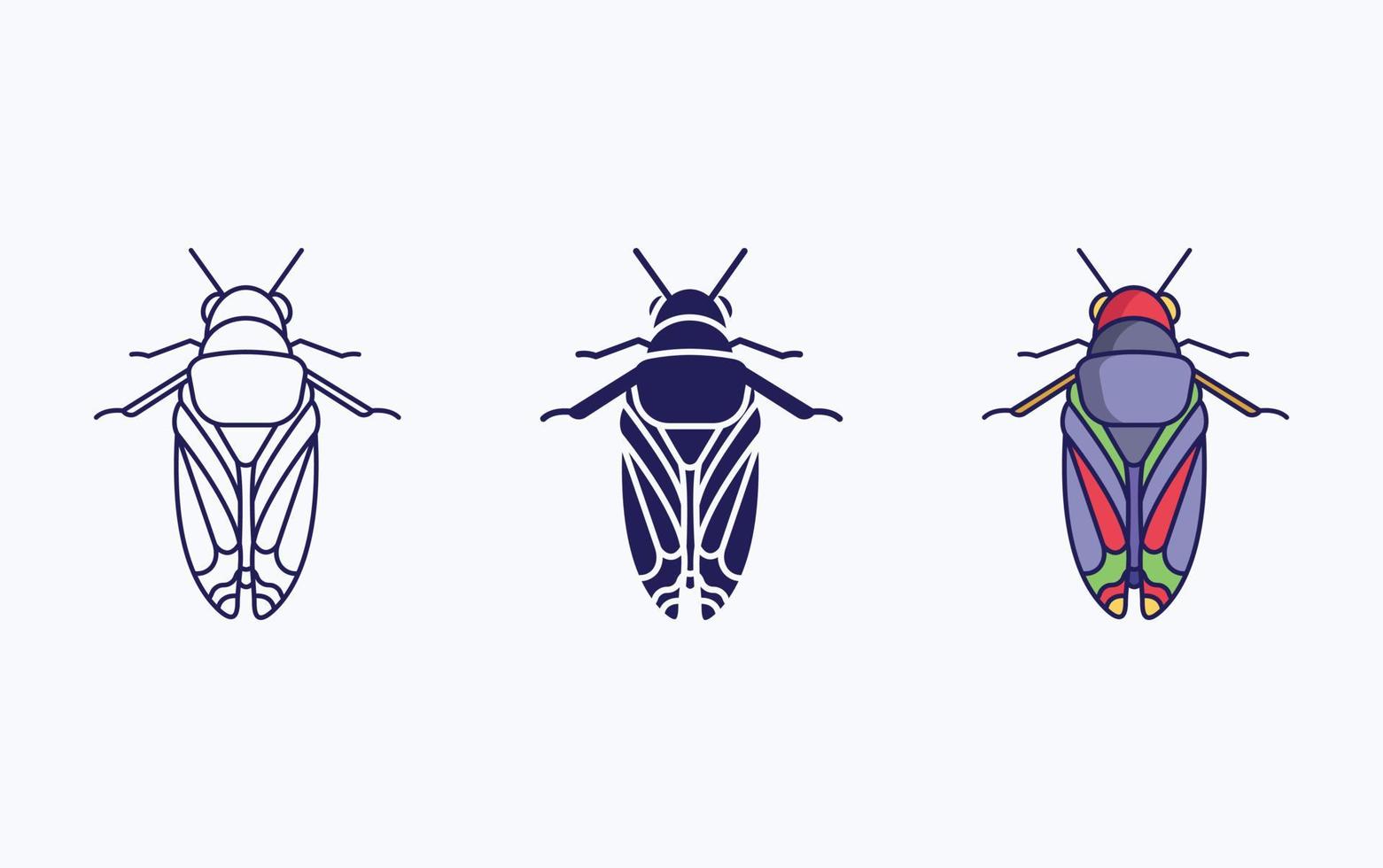 cicadidae vector illustratie icoon