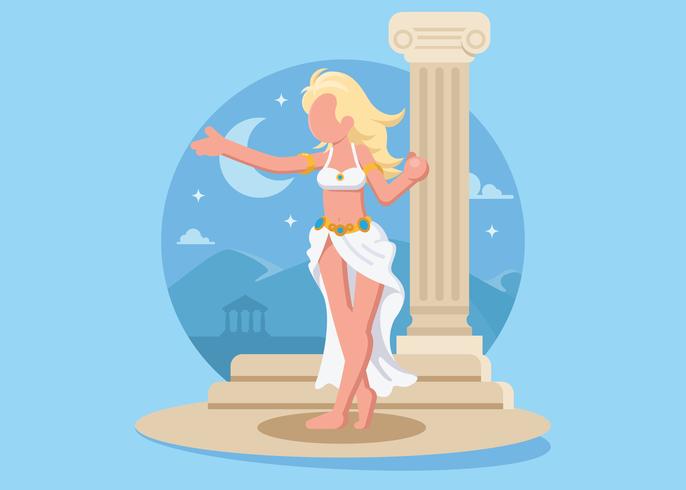 Vrouwelijke Godin Aphrodite Illustration vector