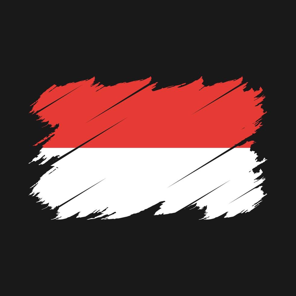 Indonesië vlag borstel vector