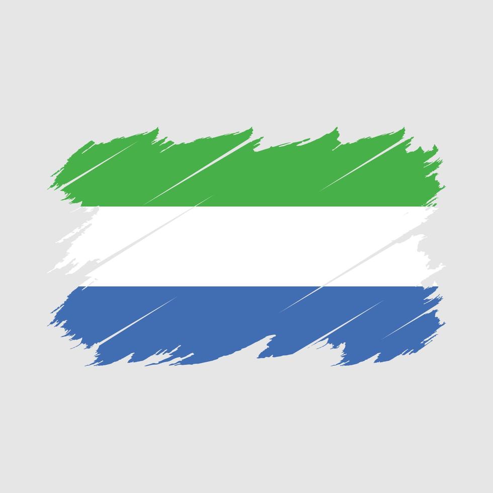 Sierra Leone vlag borstel vector