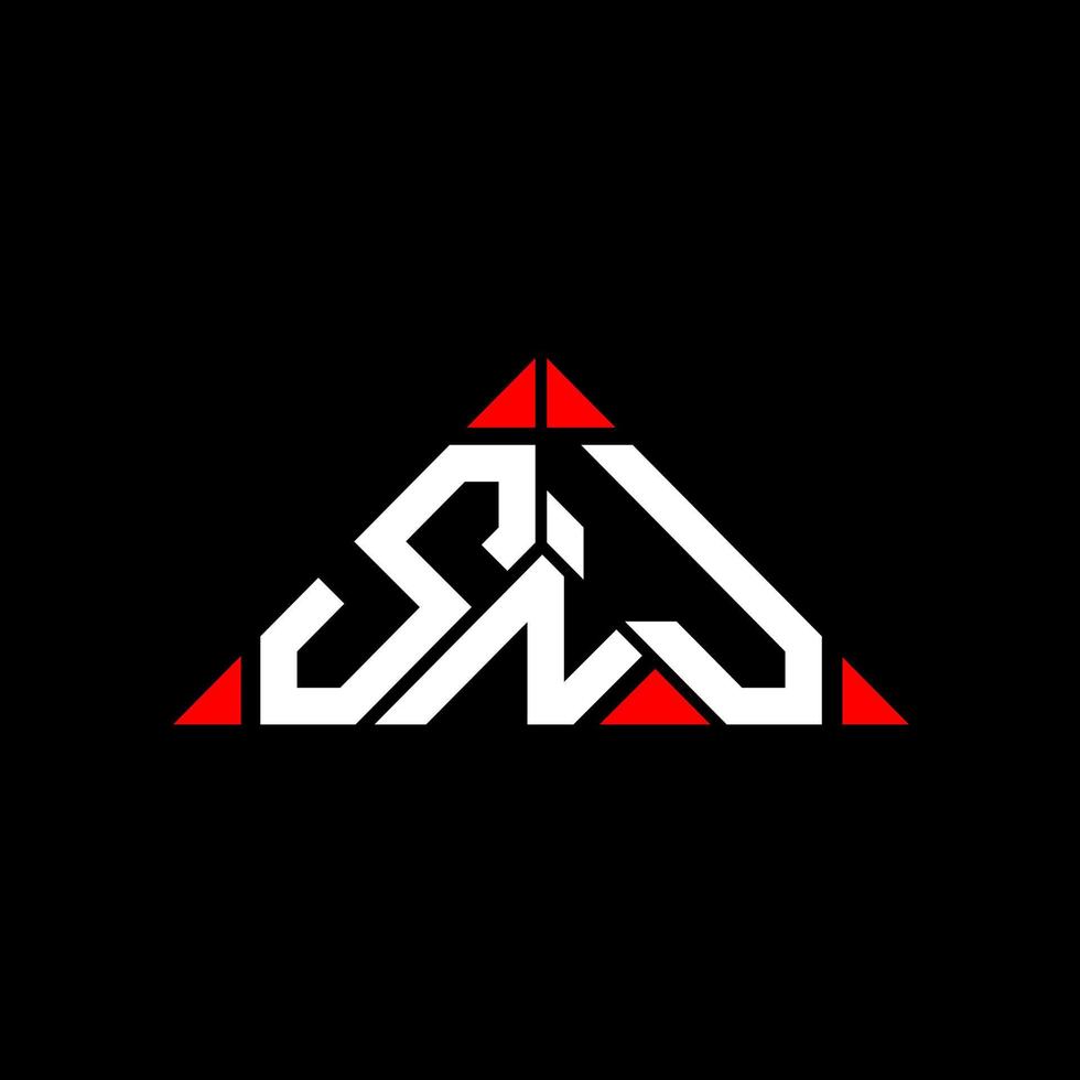 snj brief logo creatief ontwerp met vector grafisch, snj gemakkelijk en modern logo.