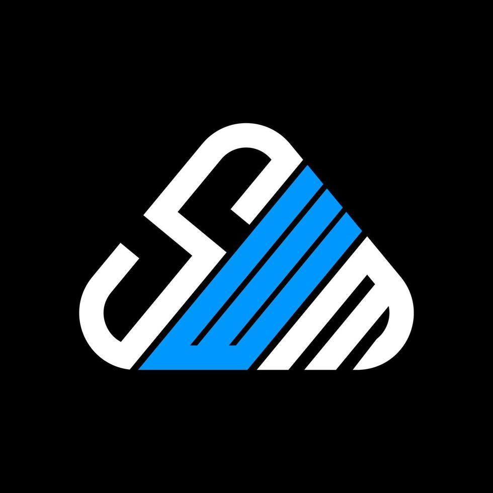 swm brief logo creatief ontwerp met vector grafisch, swm gemakkelijk en modern logo.