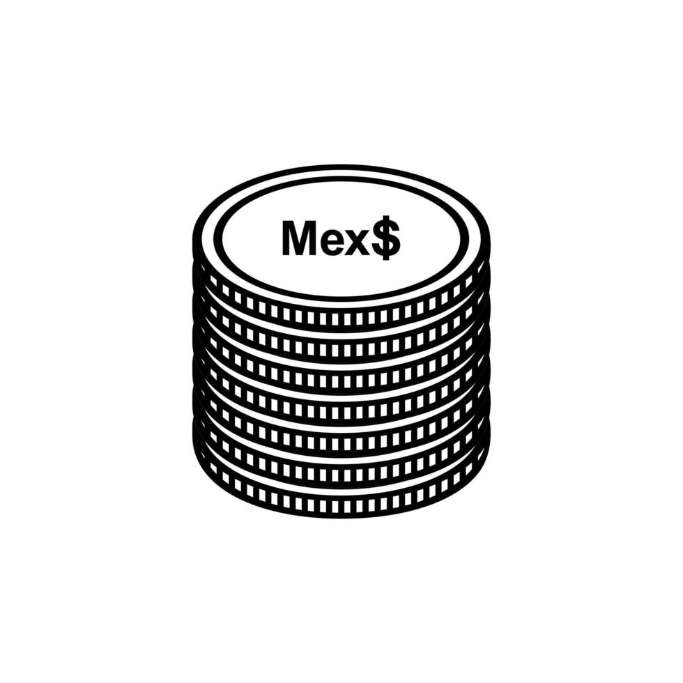 Mexico valuta symbool. Mexicaans peso icoon, mxn teken. vector illustratie