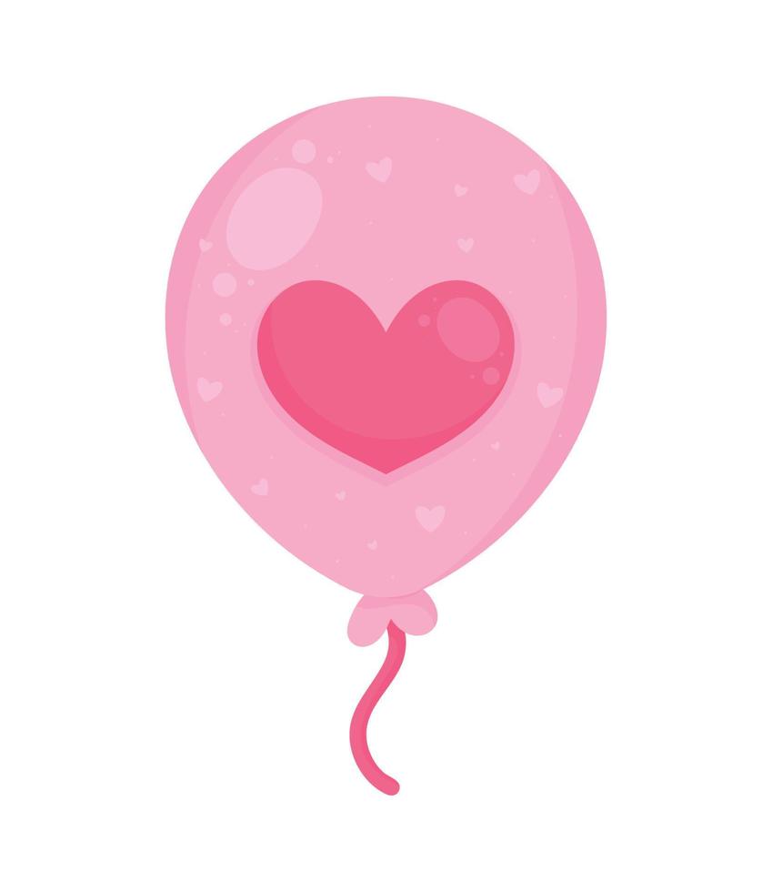 hart liefde in ballon helium vector
