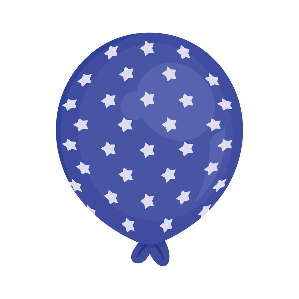 blauw ballon helium met sterren vector