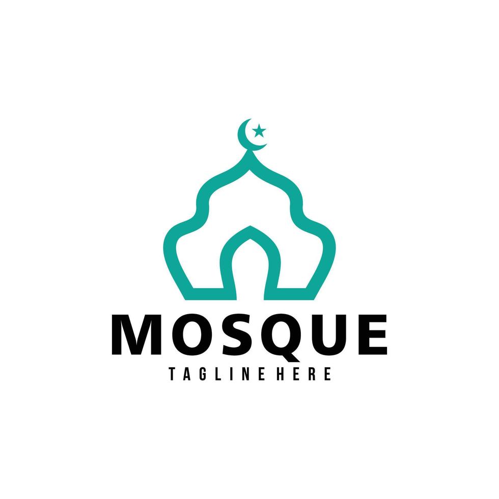 moskee logo pictogram vector geïsoleerd