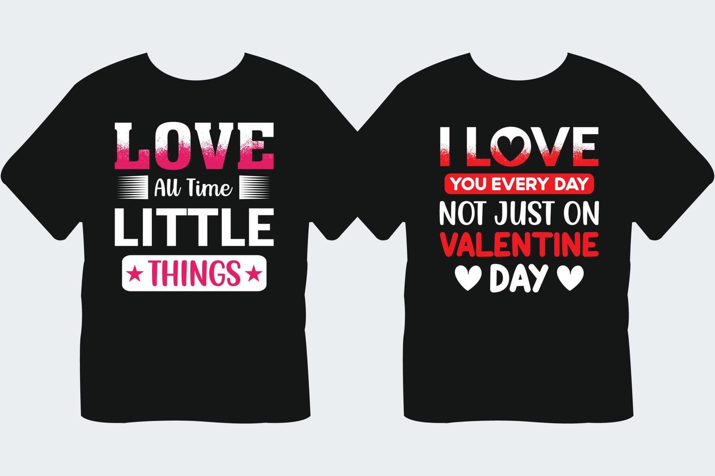 Valentijnsdag dag typografie t-shirt ontwerp bundel. vector