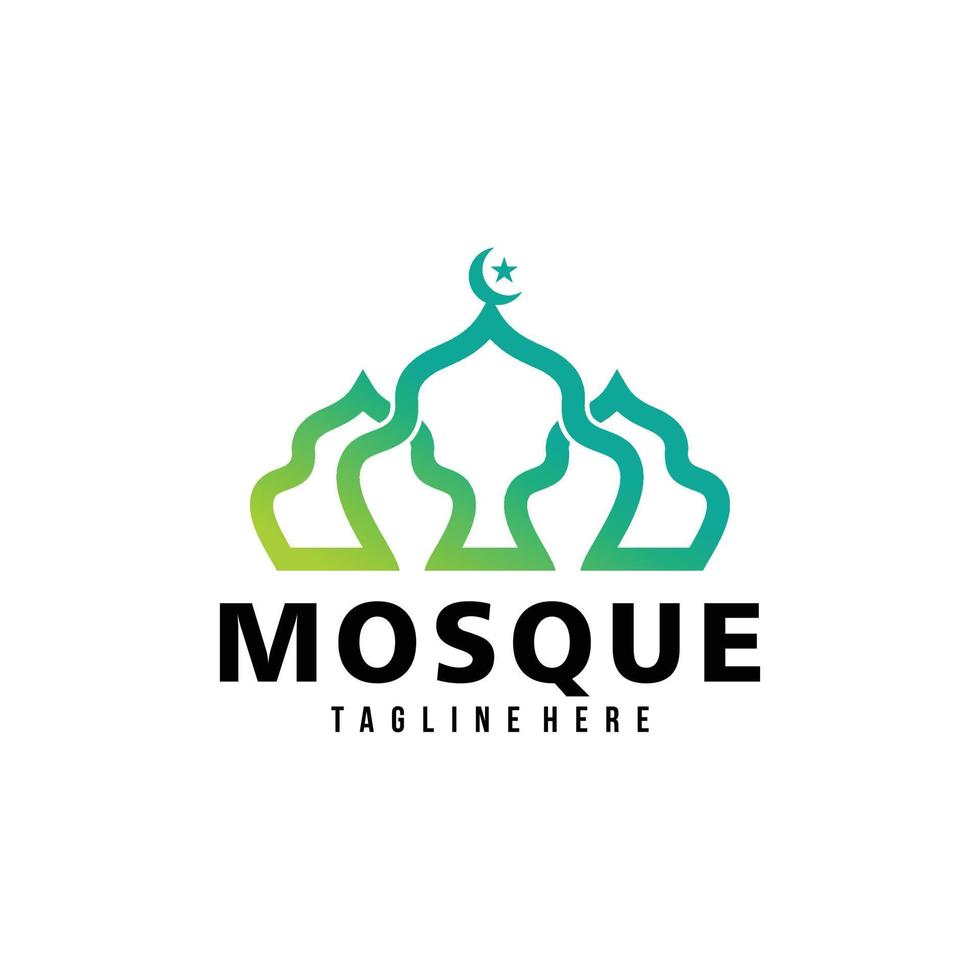 moskee logo pictogram vector geïsoleerd