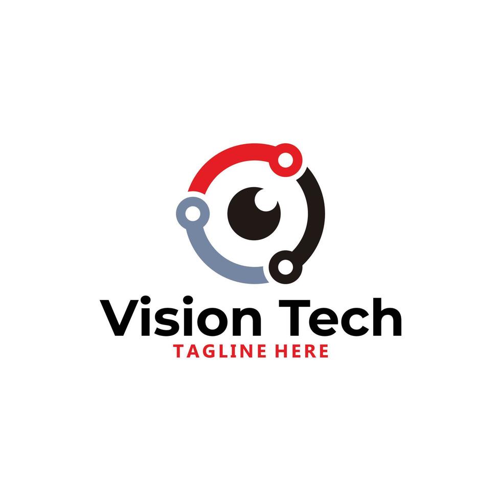 visie tech logo icoon vector geïsoleerd