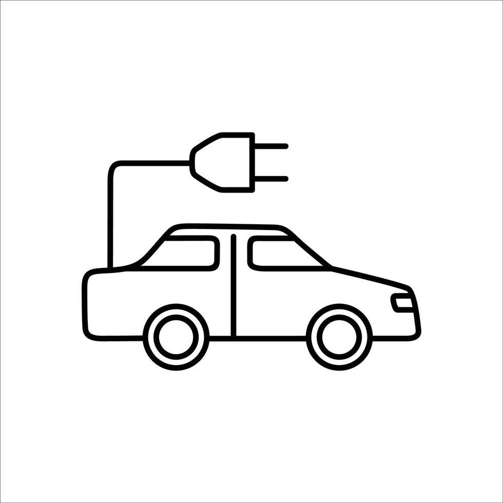 elektrisch auto icoon vector. eco voertuig teken en symbool. vector
