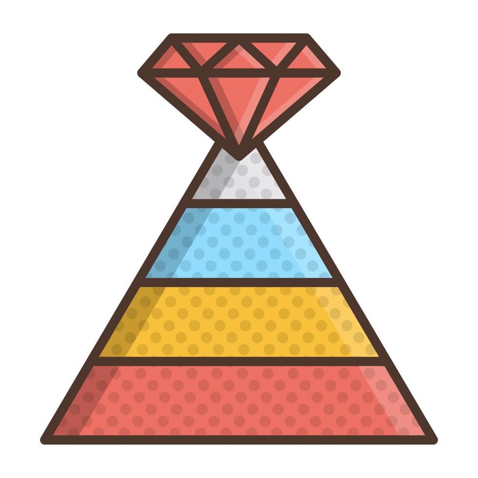 top van piramide icoon, geschikt voor een breed reeks van digitaal creatief projecten. gelukkig creëren. vector