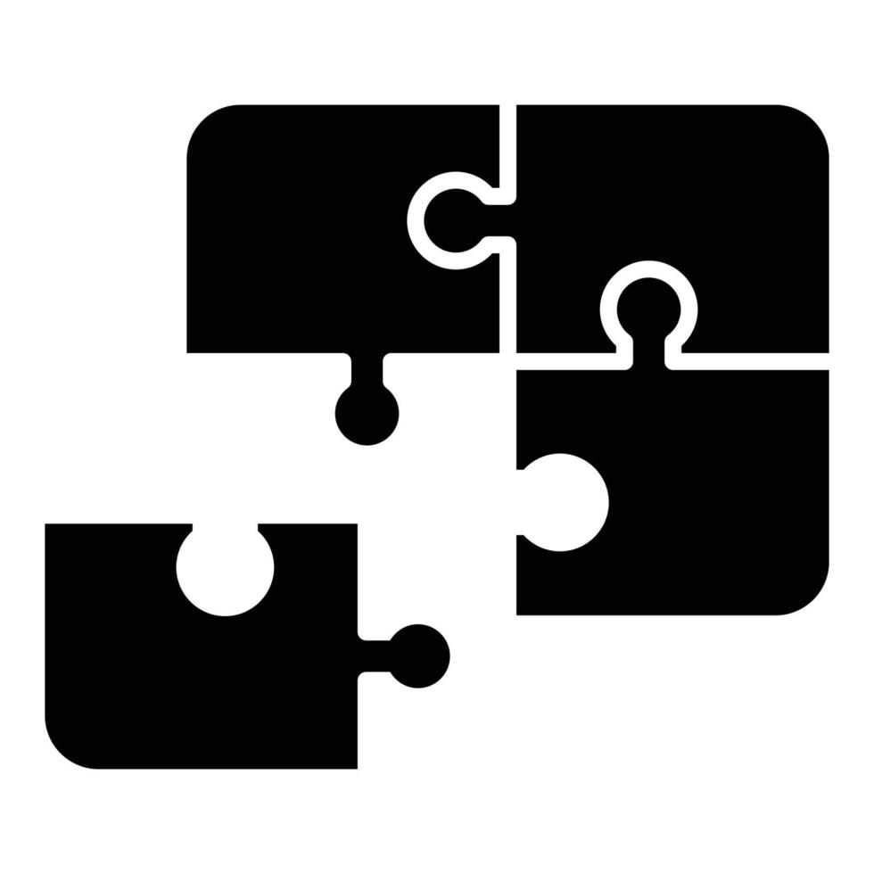 decoupeerzaag puzzel icoon, geschikt voor een breed reeks van digitaal creatief projecten. gelukkig creëren. vector