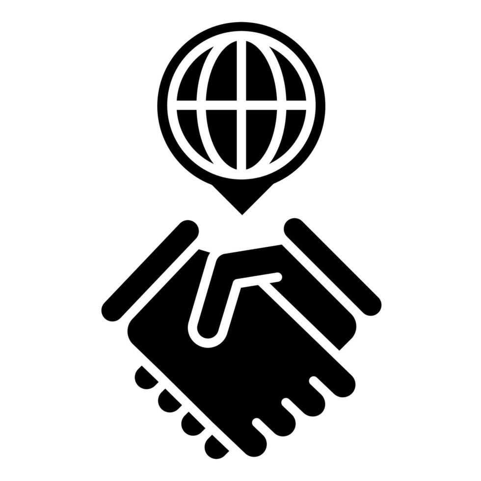 Internationale overeenkomst icoon, geschikt voor een breed reeks van digitaal creatief projecten. gelukkig creëren. vector
